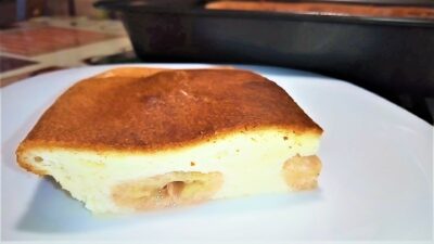 Творожная запеканка с бананами без манки
