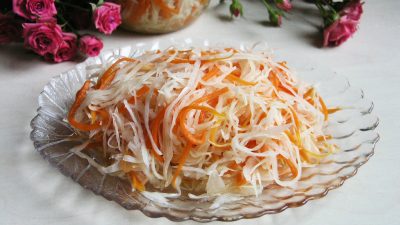 Квашеная капуста с тыквой и мятой