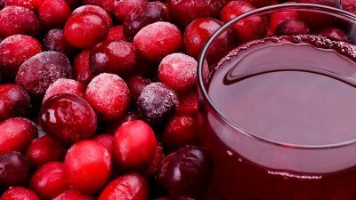 Морс из пюре замороженной брусники