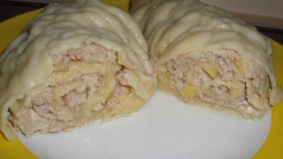 Куриные манты в лаваше