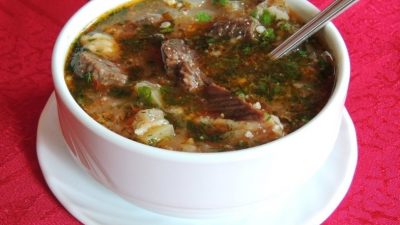 Харчо из баранины с домашним соусом ткемали