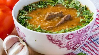 Харчо из говядины с рисом в мультиварке