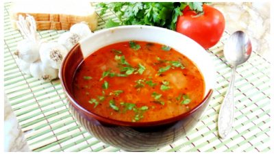 Куриное харчо с перловкой
