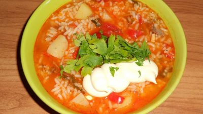 Харчо из куриной грудки с соусом ткемали