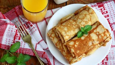 Ржаные блины на минералке без яиц