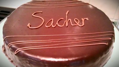 Торт «Захер» со сливочно-шоколадной глазурью