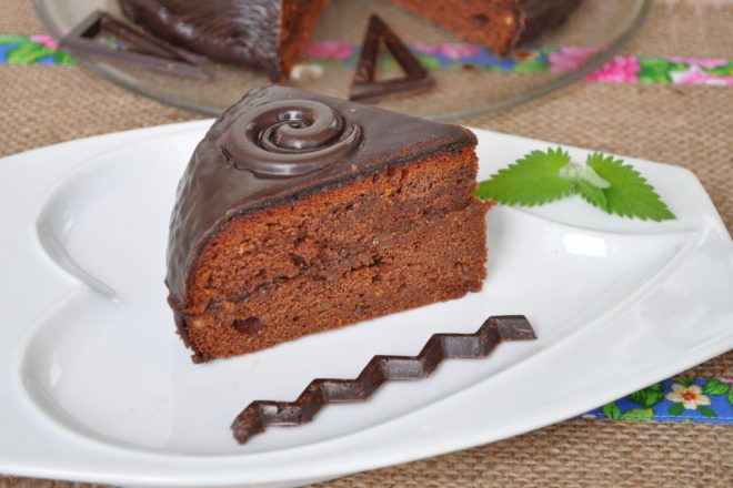 Шоколадный торт «Захер» от Юлии Высоцкой