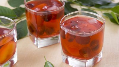 Ягодный компот с апельсиновой цедрой