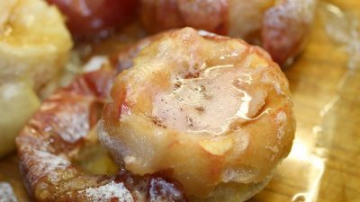 Яблочно-ореховый десерт с меренгой