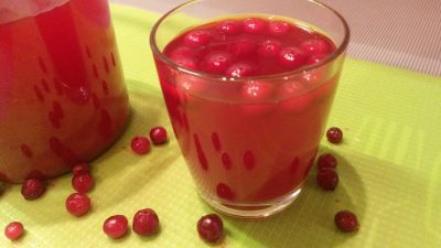 Клюквенный компот с шиповником