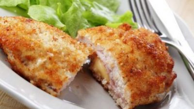 Классический кордон блю из телятины с ветчиной и сыром