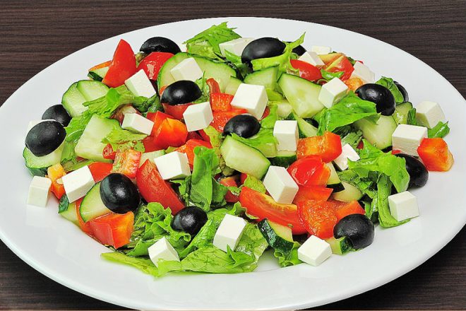 Греческий салат с заправкой из виноградного уксуса, рецепт с фото и видео