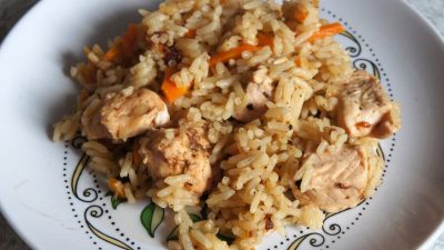 Плов из филе индейки в казане