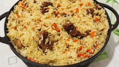 Плов из баранины с кунжутным маслом