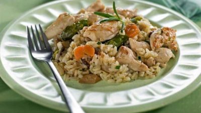 Классический ризотто с куриным филе и сыром