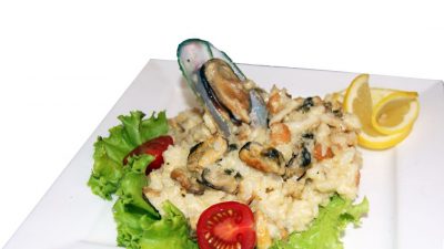 Ризотто с морепродуктами и грибами от Юлии Высоцкой