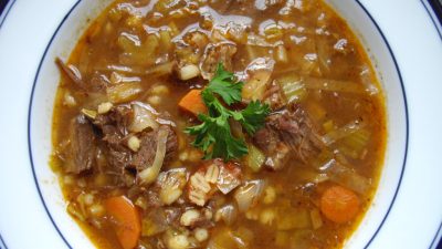 Суп из перловки с мясом без картофеля