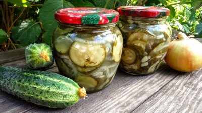 Салат из огурцов на зиму с горчицей, перцем и чесноком