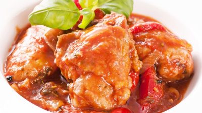 Чахохбили из курицы со сладким болгарским перцем