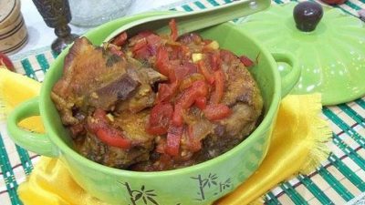 Чахохбили из курицы в фольге
