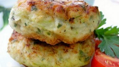 Кабачковые котлеты в формочках