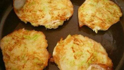 Кабачковые оладьи с картофелем и зеленью