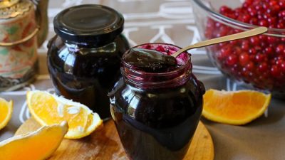 Варенье из черной смородины и апельсинов без сахара