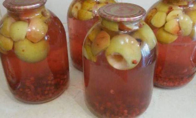 Витаминный компот из красной смородины и яблок на зиму