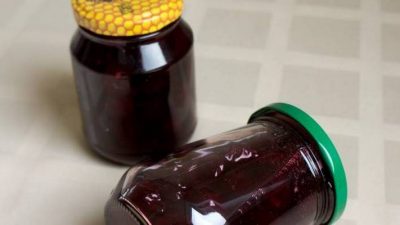 Повидло из вишни и яблок без сахара