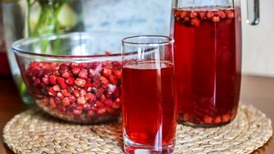 Компот из лесной земляники с лимонной кислотой