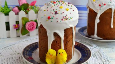 Творожный кулич на дрожжах без опары