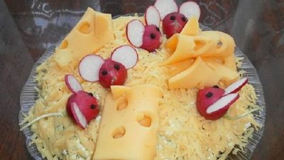 Салат «Мышки в сугробах»
