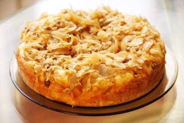 заливной пирог с капустой на кефире в духовке пошаговый рецепт с фото пошагово | Дзен
