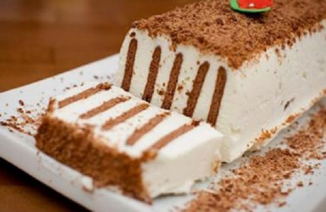 Творожный торт «Зебра» с шоколадным печеньем