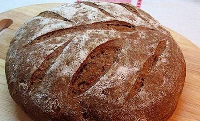 Ржаной хлеб на дрожжах с кефиром в духовке