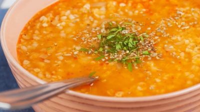 Морковный суп-пюре с рисом на молоке
