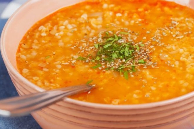 Морковный суп-пюре с рисом на молоке