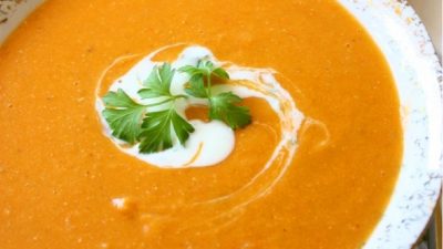 Морковно-картофельный суп-пюре со сливками