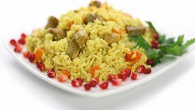 Плов из индейки и риса в мультиварке