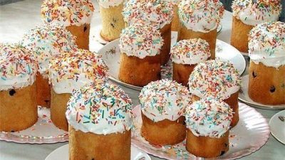 Кулич на сухих дрожжах без яиц и опары
