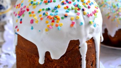 Быстрый заварной кулич на сухих дрожжах