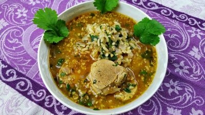 Суп харчо из говядины с грецкими орехами
