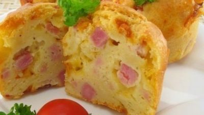 Американские маффины с ветчиной и сыром