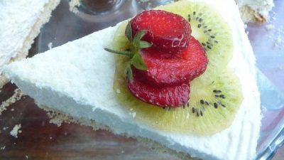 Английский чизкейк с кокосовой стружкой