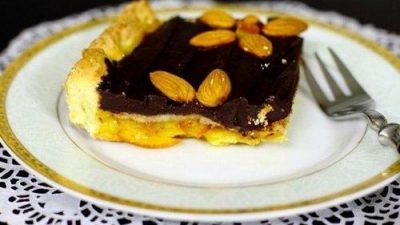 Апельсиновый мазурек с марципаном