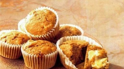 Бананово-яблочные кексы с грецкими орехами