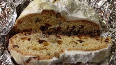 Бездрожжевой штоллен с творогом