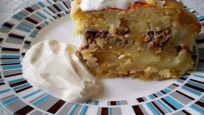 Бифарше с луком и сыром