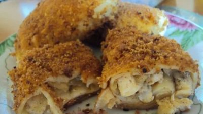 Блинчики с начинкой из курицы и капусты