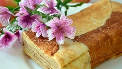 Блинный террин с яблочной начинкой